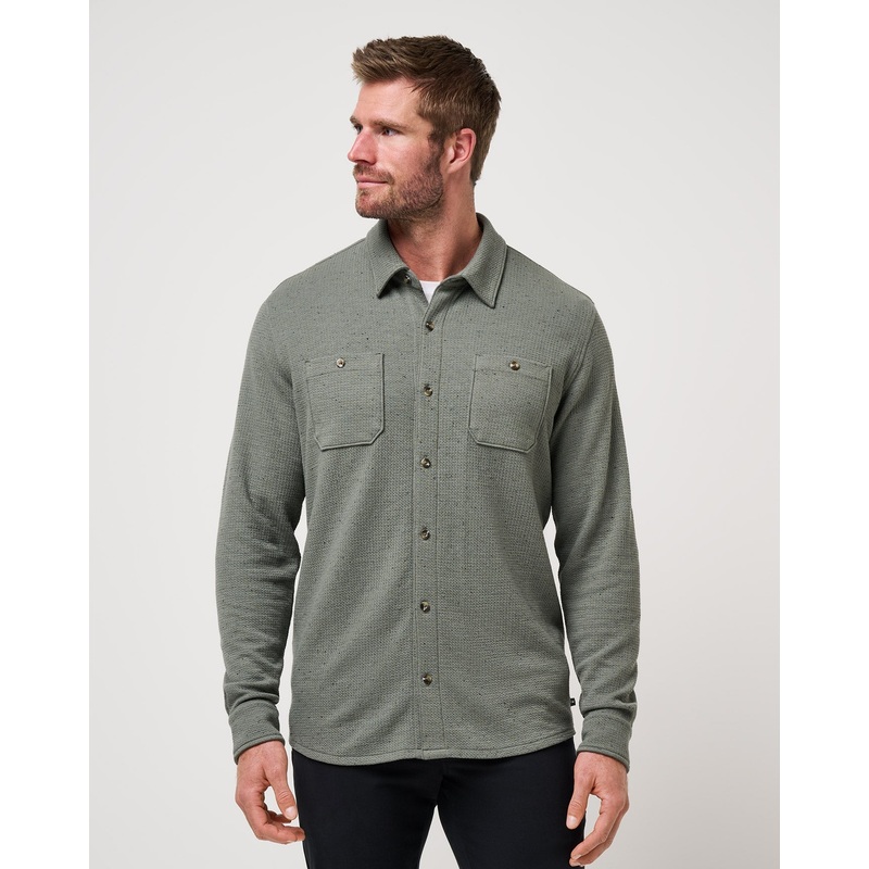 TravisMathew Men’s Cloud Waffle Button Up
