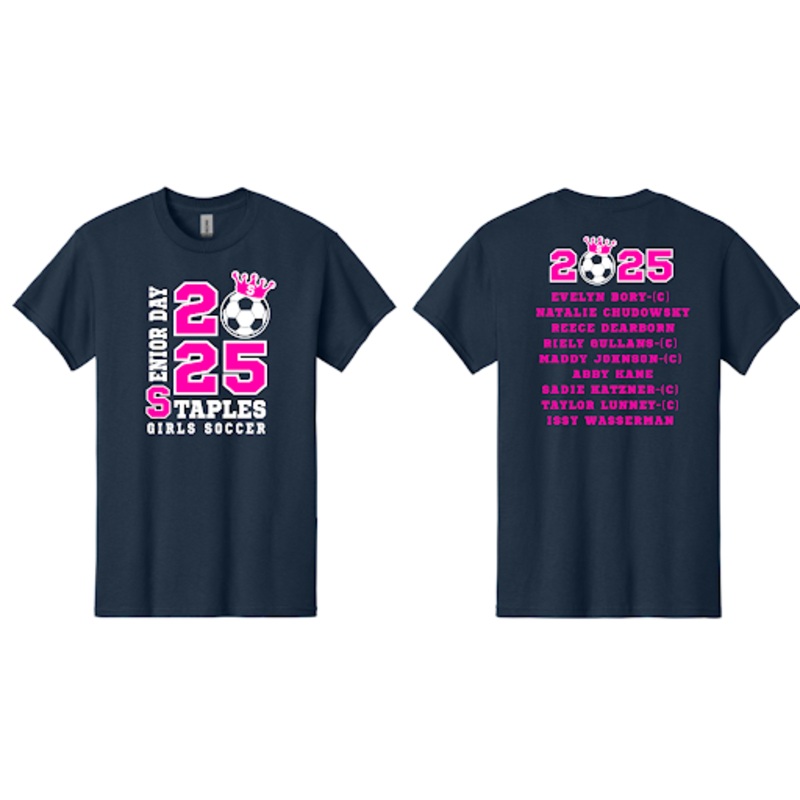 Staples Girls Soccer Senior Day Tees 2025