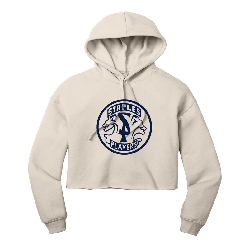 Staples Players Crop Hoodie|Heather Dust|Black|Ladies S|Ladies M|Ladies L|Ladies XL|Ladies XXL