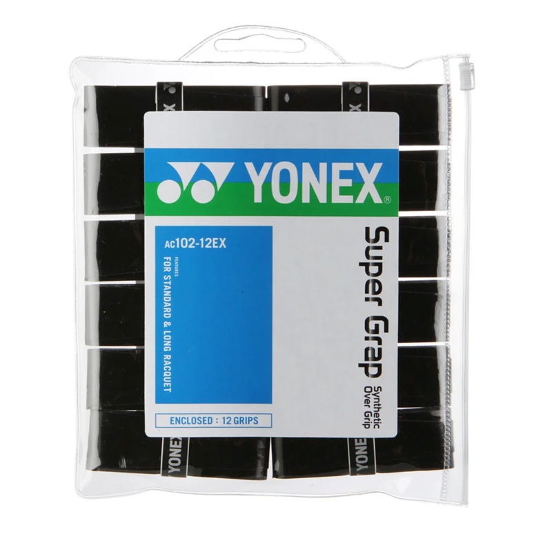 Yonex Super Grip -12pk|Black|White