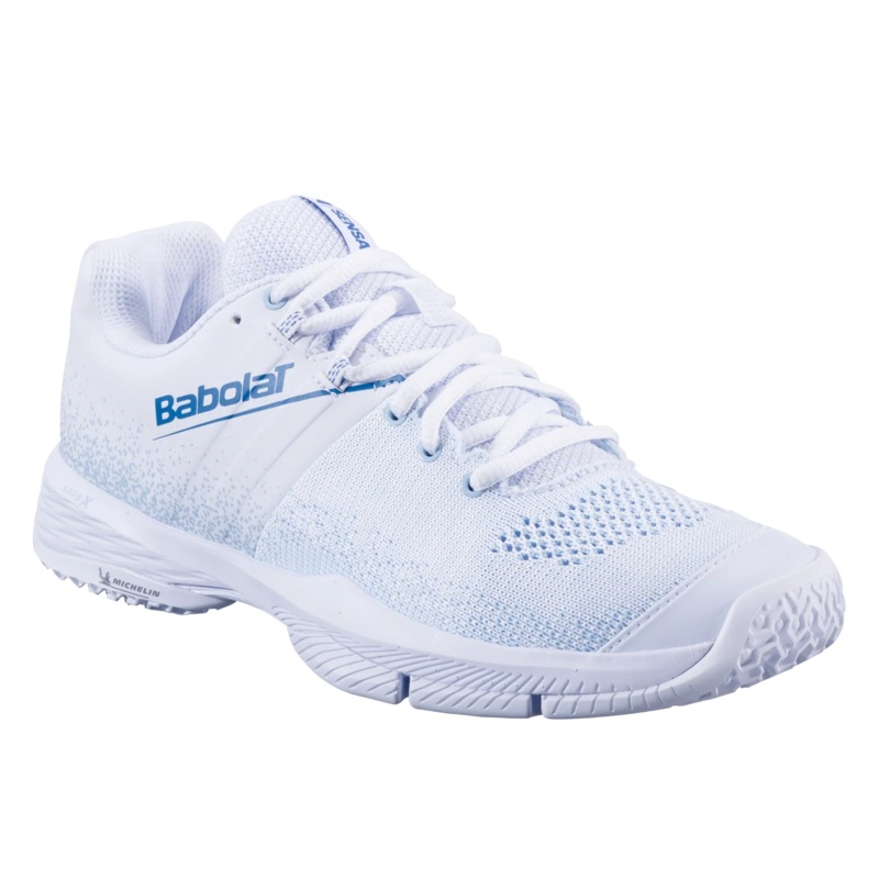 Babolat Sensa White/ Cool Blue –  Padel Women Shoes