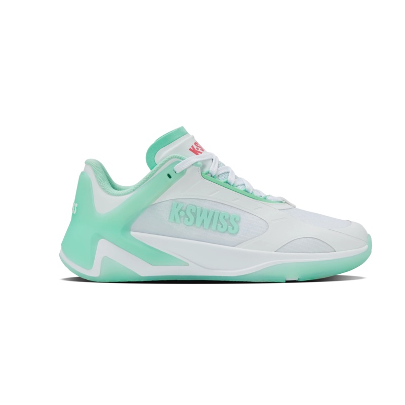 Kswiss K-Frame Pickleball Women’s Shoe – WHITE/NEON MINT/HOT NEON PINK