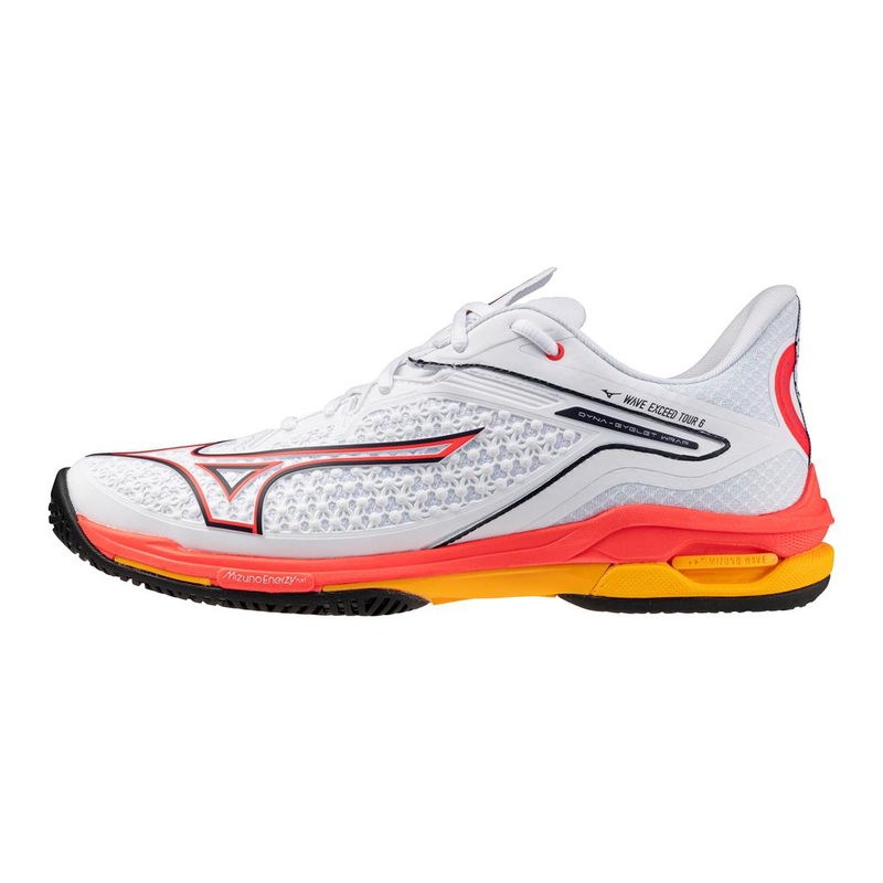 Mizuno Wave Exceed Tour 6 AC Men’s Shoe WHITE-FIERY CORAL