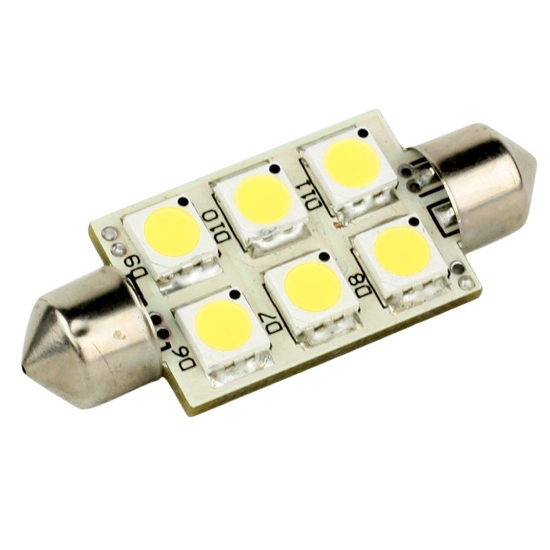 Lunasea Single-Sided 6 LED Festoon – 10-30VDC/1.5W/97 Lumens – Warm White [LLB-186W-21-00]