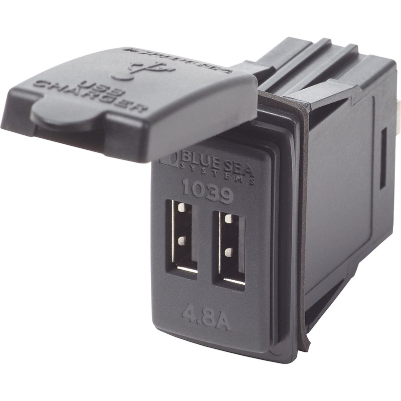 Blue Sea Dual USB Charger – 24V Contura Mount [1039]