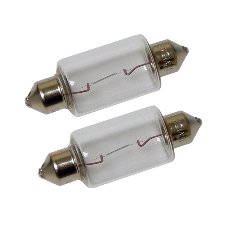 Perko Double Ended Festoon Bulbs – 12V, 15W, .97A – Pair [0070DP1CLR]