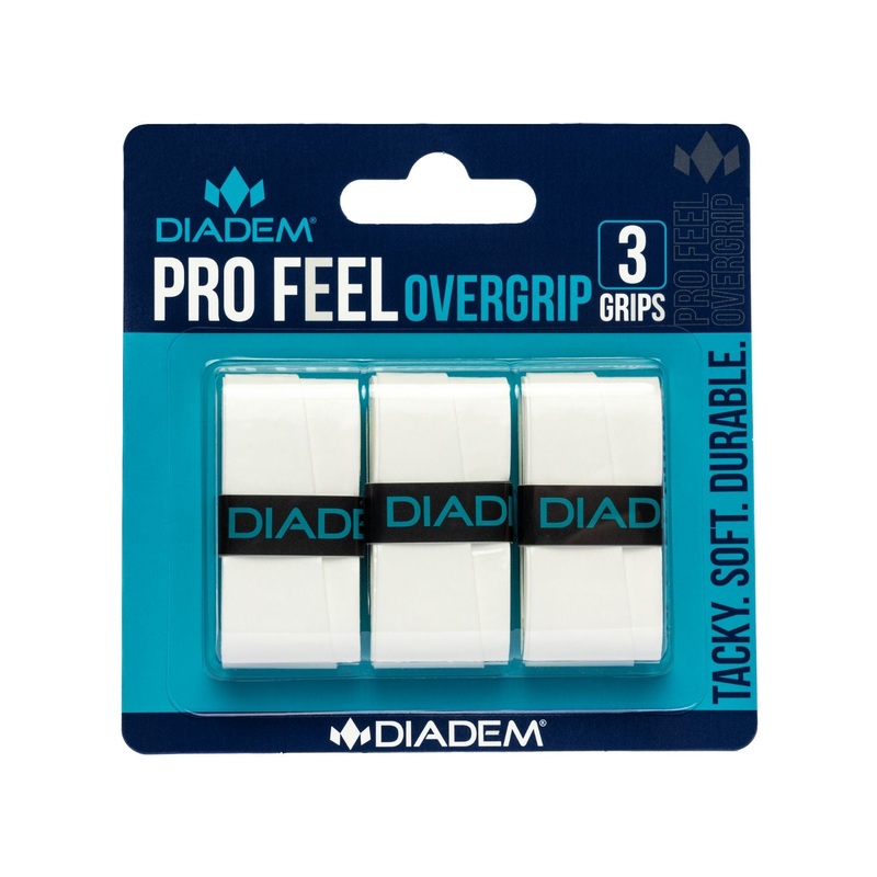 Diadem Pickleball Pro Feel Overgrip – 3 Pack – White