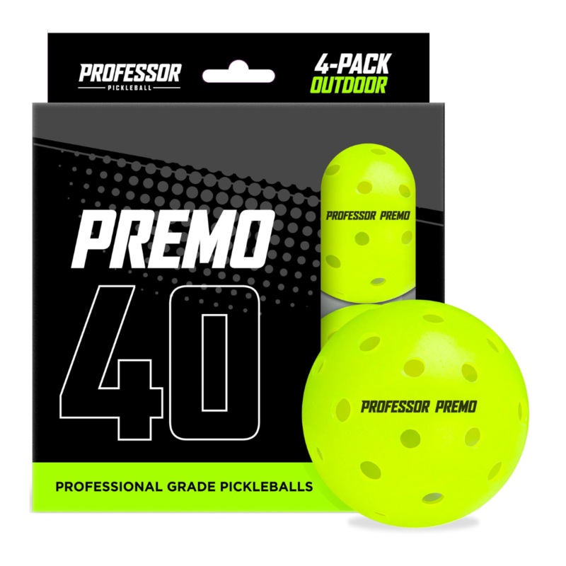 Professor Pickleball Outdoor Balls PREMO40 | Pro-Grade