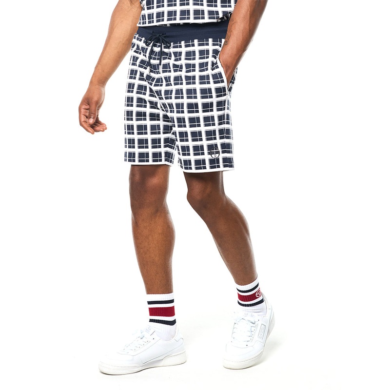 Sergio Tacchini Damarindo Check Short – Maritime Blue