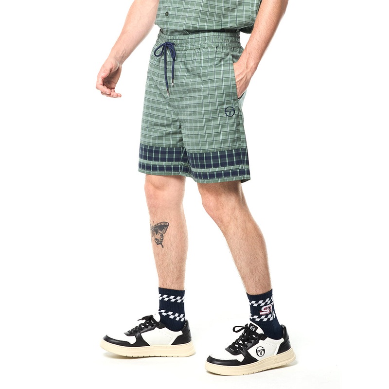 Sergio Tacchini Quadretto Cabana Short – Duck Green