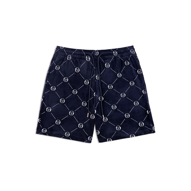 Sergio Tacchini Cosimo Velour Shorts- Maritime Blue