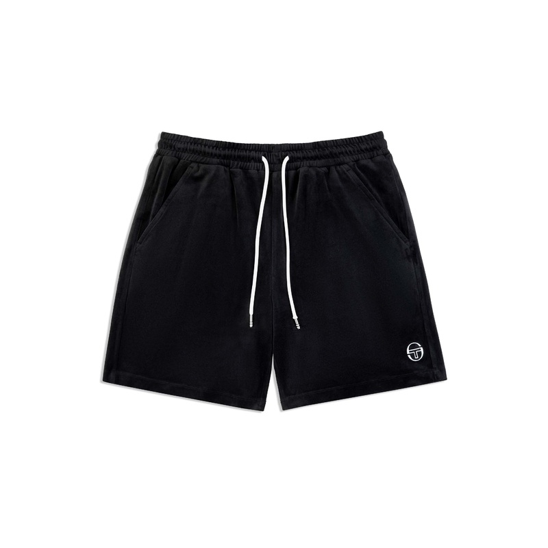 Sergio Tacchini Renzo Velour Shorts – Black Beauty