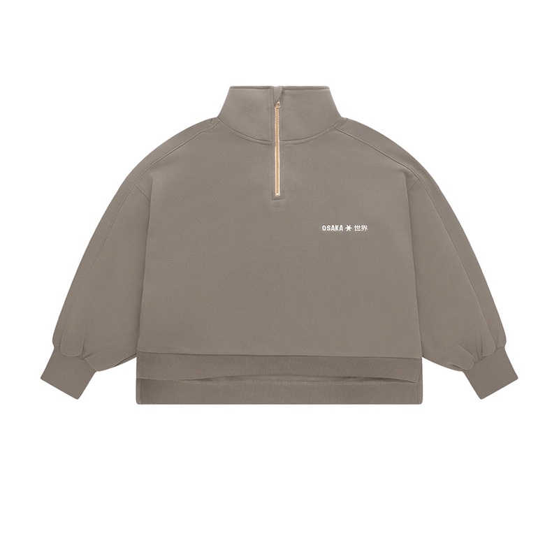 Osaka Women Cropped Half Zip Sweater | Cloudburst