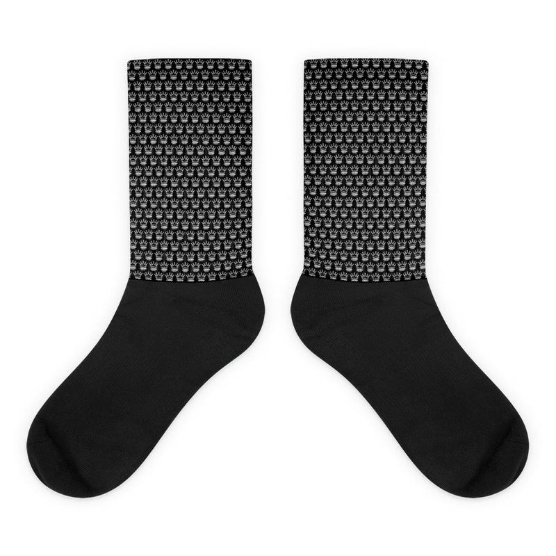 CROWN PICKLEBALL – Checkered Crown Socks (Black)