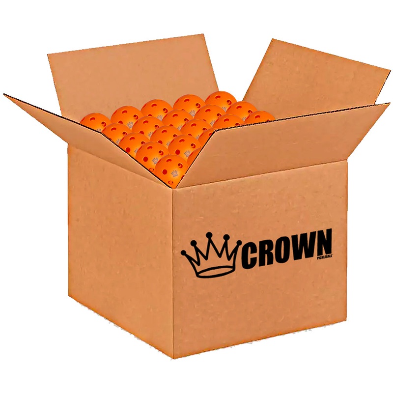 CROWN PICKLEBALL – High-Performance INDOOR Pickleballs (100-PACK TANGERINE)