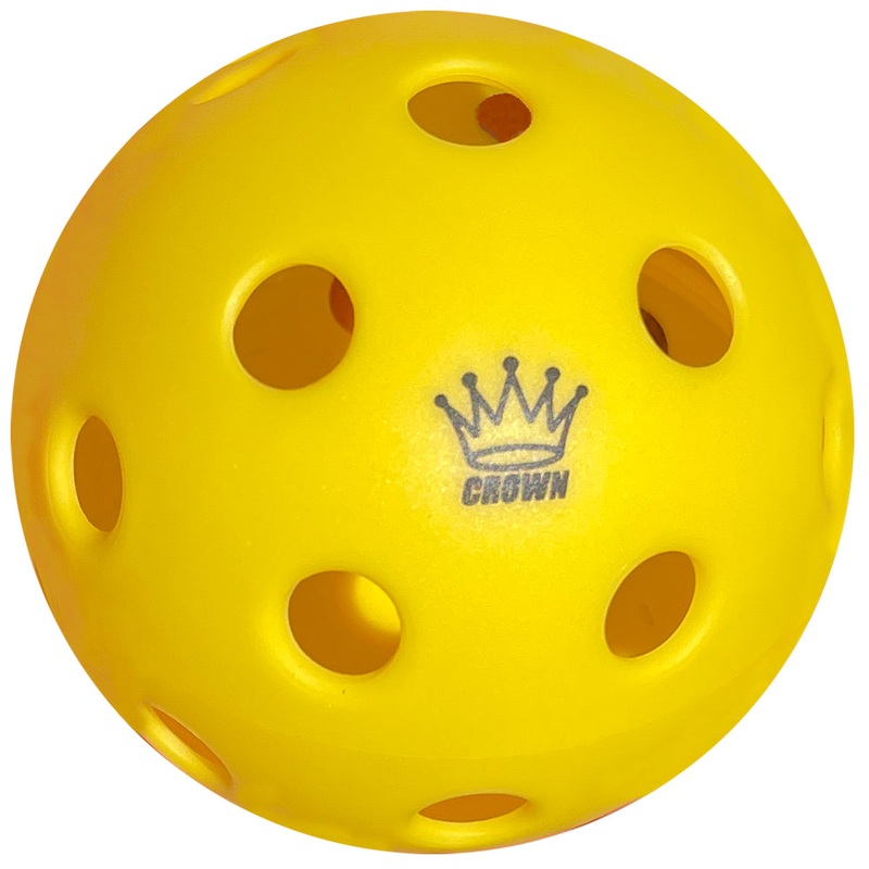 CROWN PICKLEBALL – High-Performance INDOOR Pickleballs (3-PACK LEMON)
