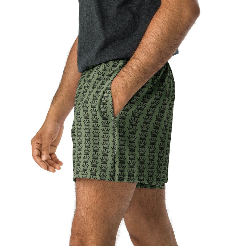 CROWN PICKLEBALL – Logo Pattern Short (Olive)
