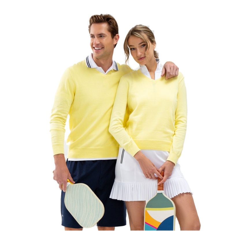 inPhorm NYC Classic V Neck Sweater – Lemonade