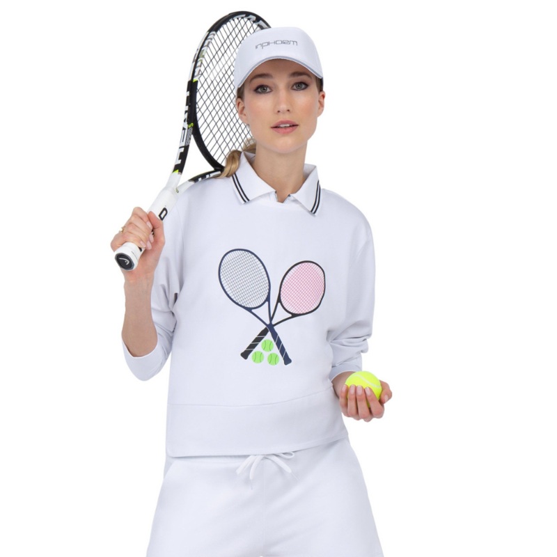 inPhorm NYC Camila Performance Sweatshirt – Tennis Print