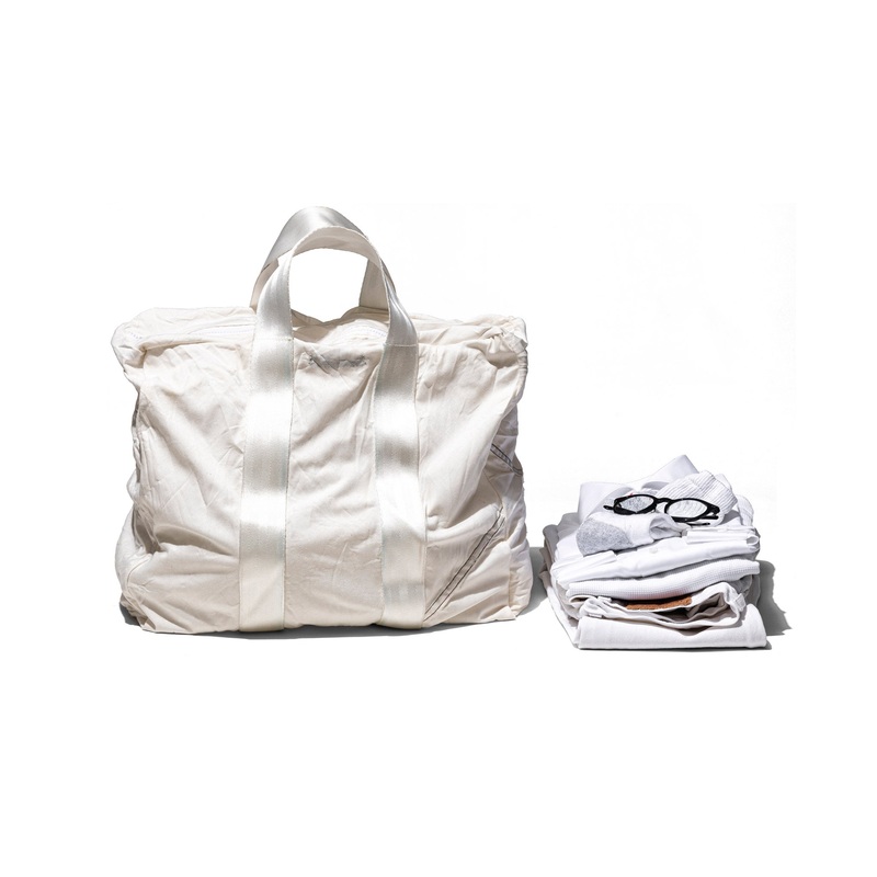 VINTAGE PARACHUTE TOTE BAG|White Belt|Green Belt