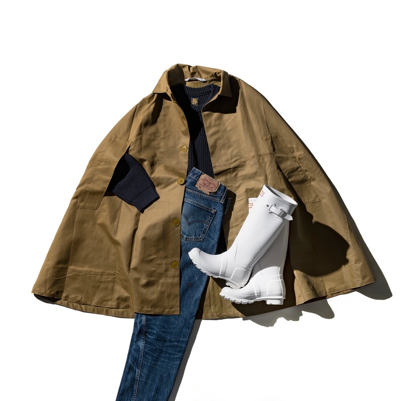 VINTAGE RUBBERIZED PONCHO|Size 01|Size 02