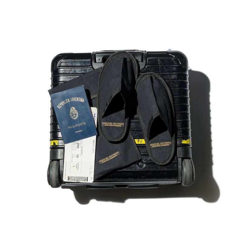 WAXED CANVAS PORTABLE SLIPPER|Small|Large|Black|Off White