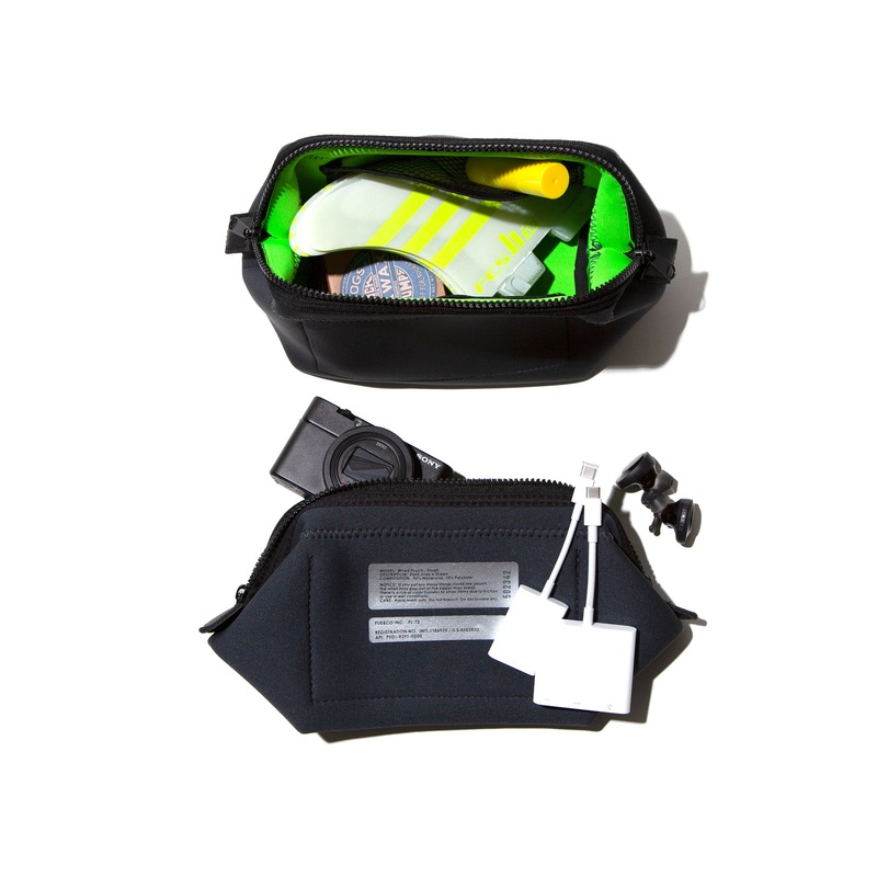 WIRED POUCH / Small|Dark Gray x Green|Light Gray x Orange|Olive x Yellow