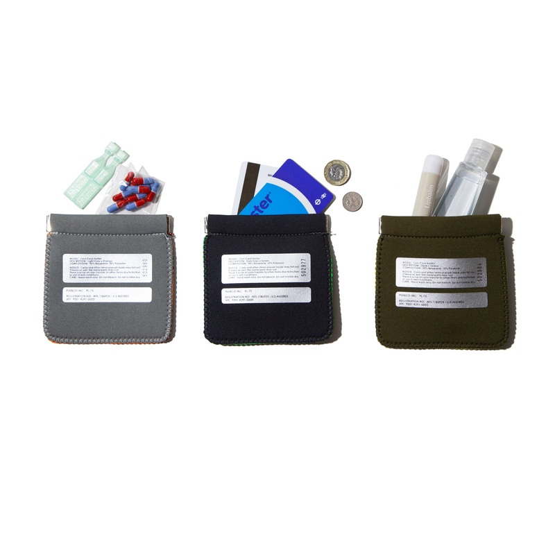 COIN CARD HOLDER|Light Gray x Orange|Dark Gray x Green|Olive x Yellow