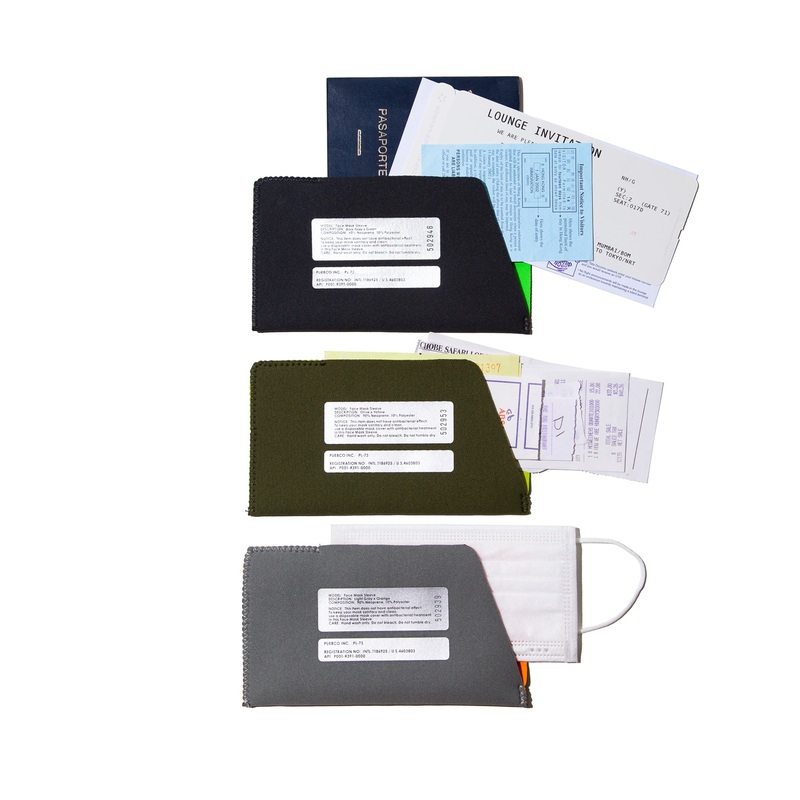 FACE MASK SLEEVE|Light Gray x Orange|Dark Gray x Green|Olive x Yellow