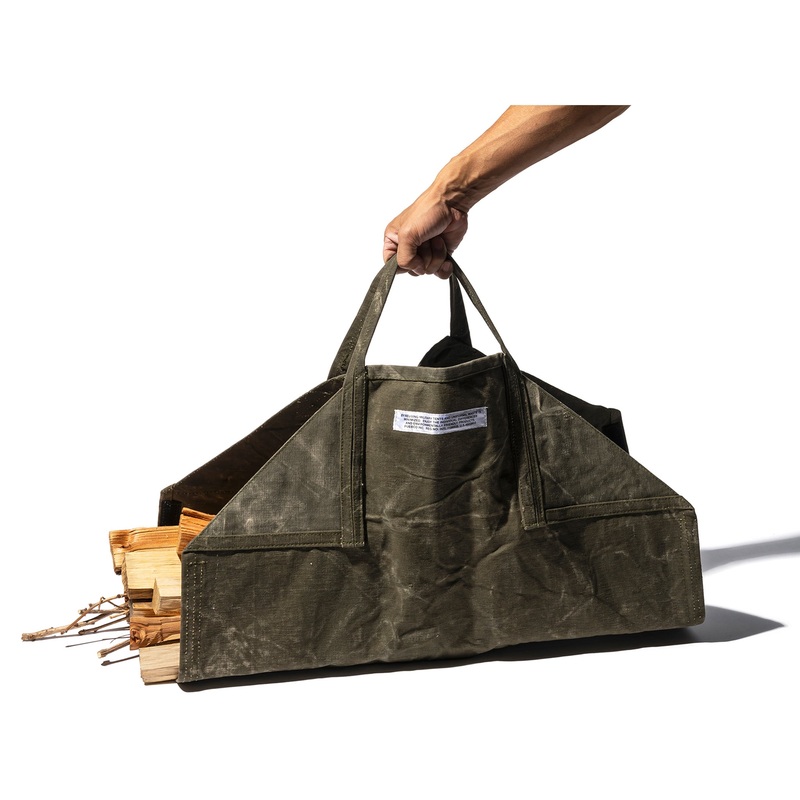 FIREWOOD CARRIER|Vintage Material|Black No Waxed
