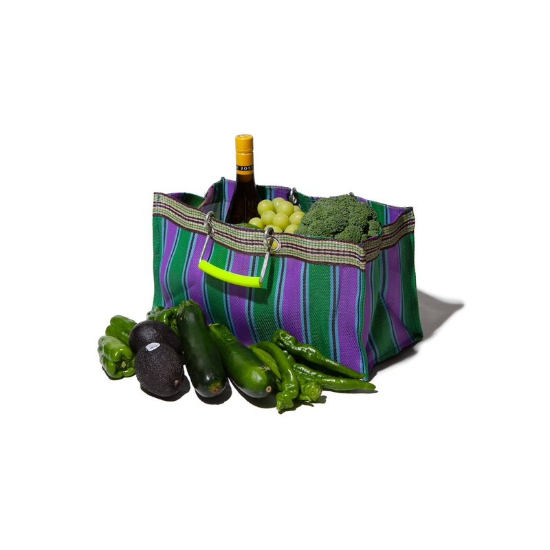 RECYCLED PLASTIC STRIPE BAG / Wide