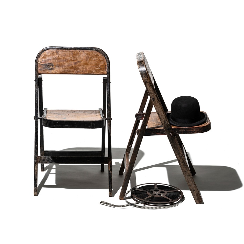 WOODEN VINTAGE CINEMA CHAIR