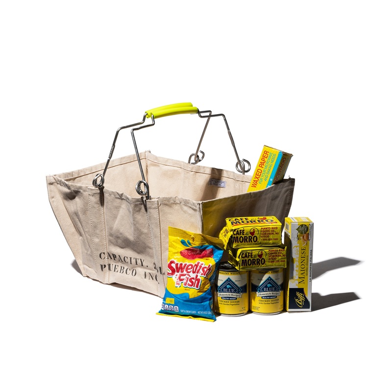 ACCORDION MARKET BASKET|White Handle|Yellow Handle