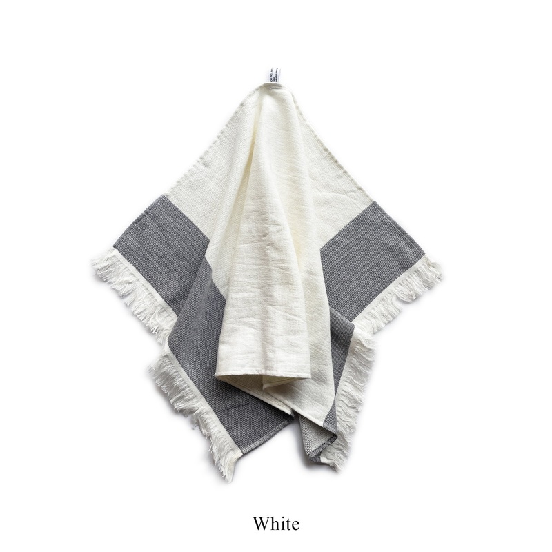 FINE TERRY TOWEL|White|Gray Stripe