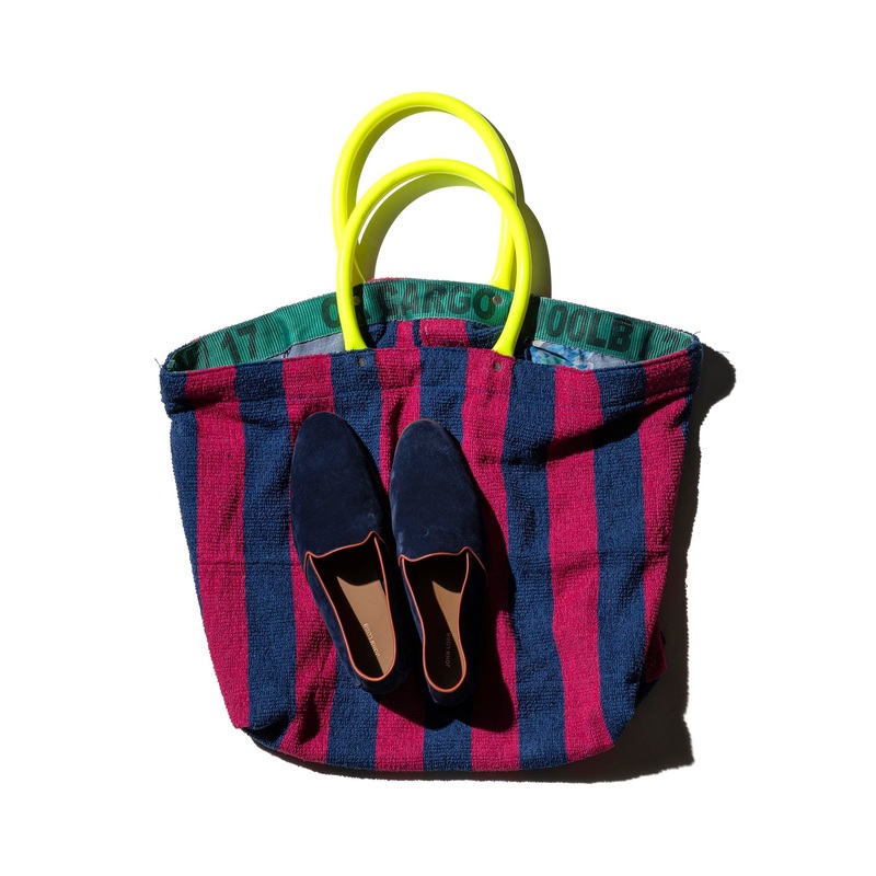 POOL BAG PATTERN LINING / Yellow Tube