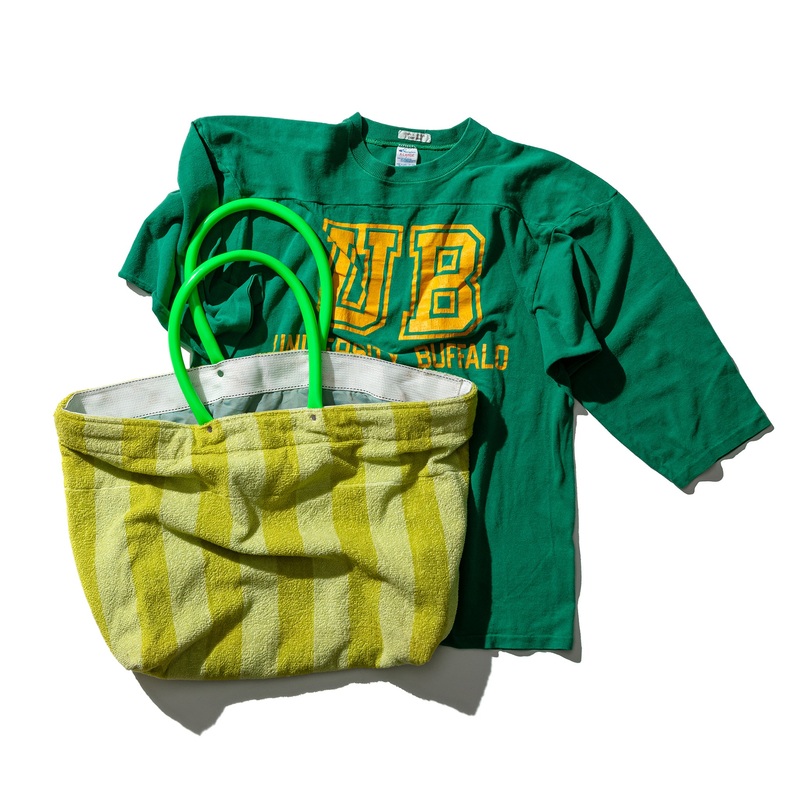 POOL BAG SINGLE COLOR LINING / Light Green x Light Green