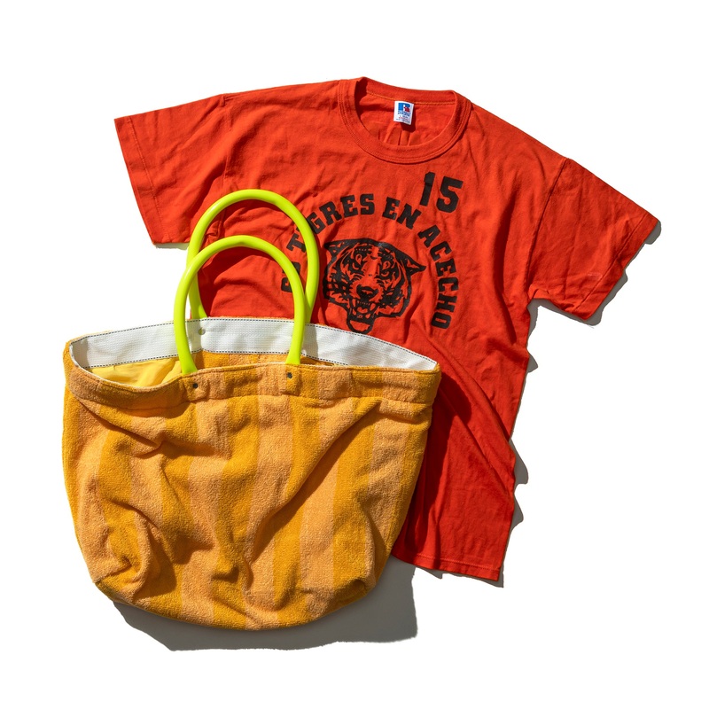 POOL BAG SINGLE COLOR LINING / Light Orange x Light Orange