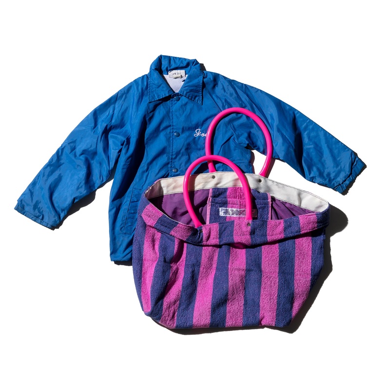 POOL BAG SINGLE COLOR LINING / Purple x Blue