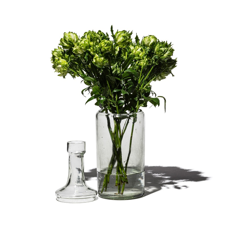 RECYCLED GLASS 2-WAY FLOWER VASE
