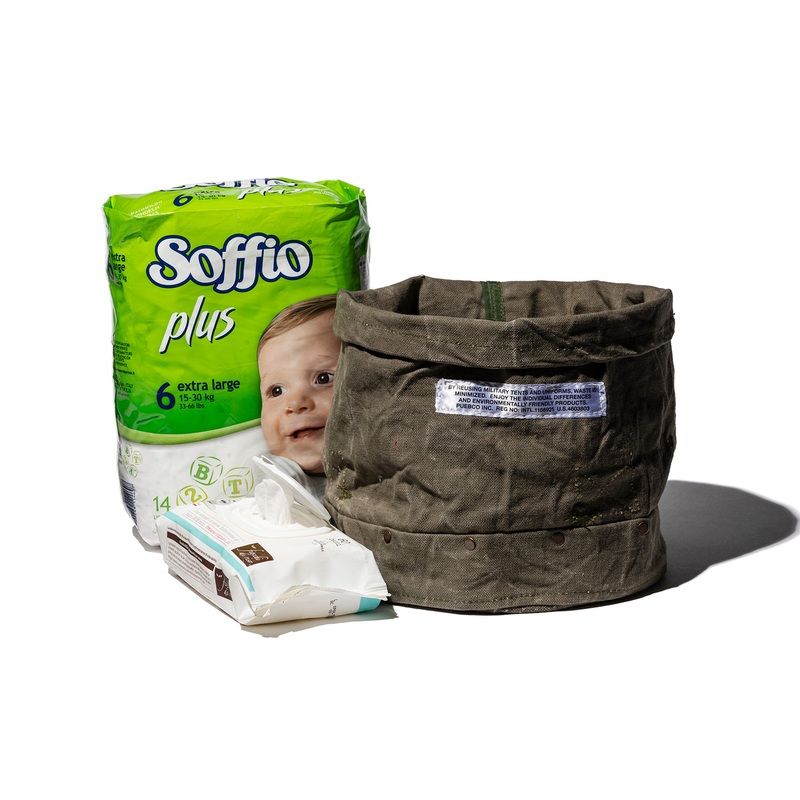 VINTAGE MATERIAL ORGANIZER WITH RIVET / Large