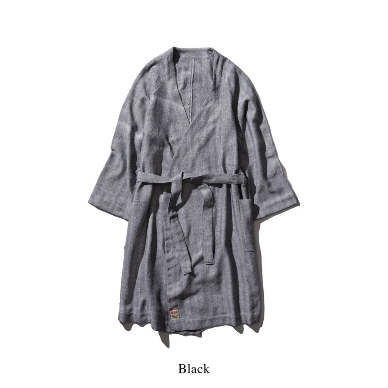 BATHROBE|Black|Narrow Stripe