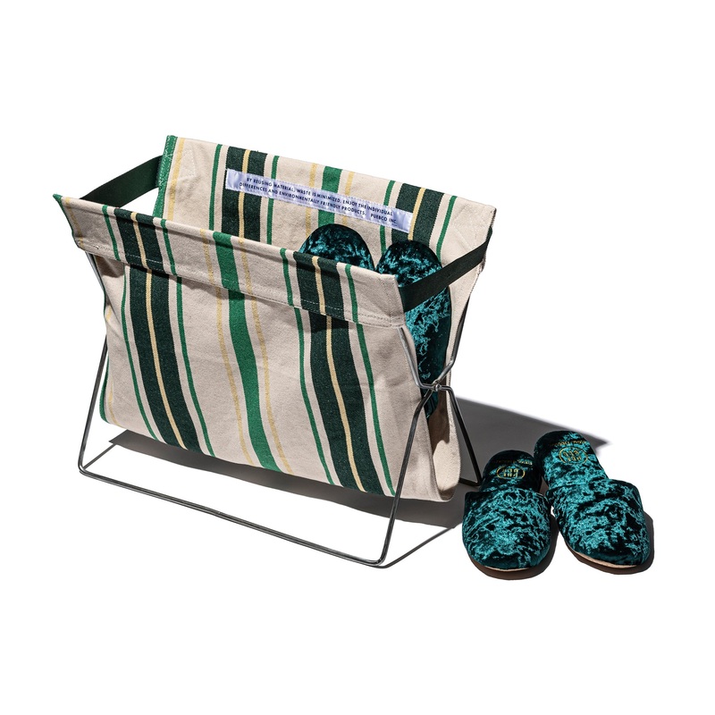 FOLDING BAG STORAGE FOR CAF / Green Stripes