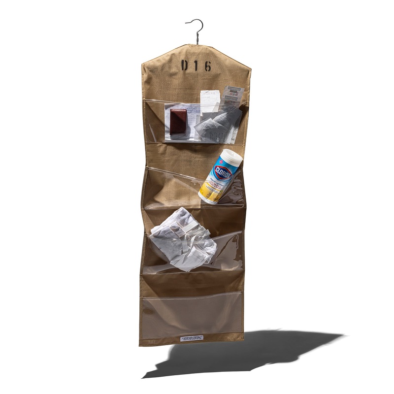 RUBBERIZED FABRIC HANGING ORGANIZER / ACCESSORY 4 Pockets