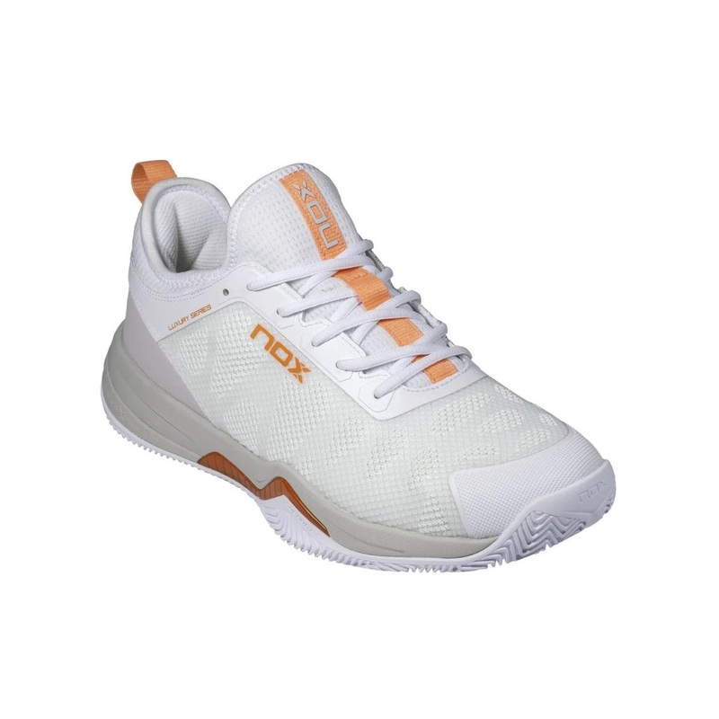 Nox NERBO Padel Shoe – White/Coral
