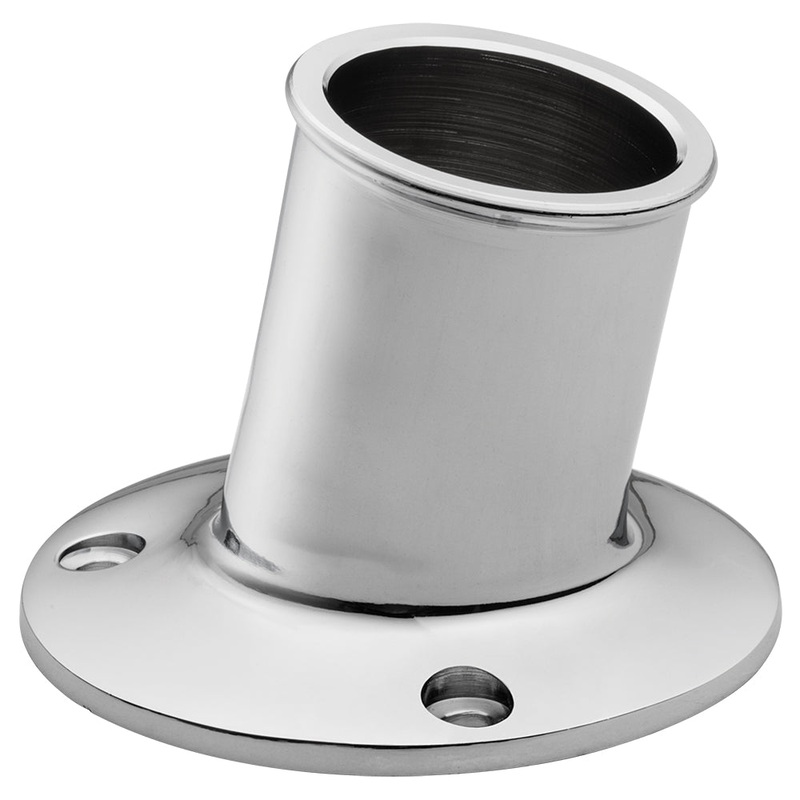 Whitecap Top-Mounted Flag Pole Socket – CP/Brass – 1-1/4 ID [S-5003]