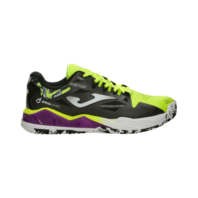 Joma Spin Men 2509 Padel Shoes – Black/Yellow