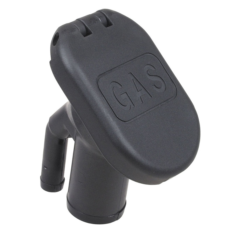 Perko Combination Vented Gas Fill/Tank f/1-1/2 Hose – 35 Angled Neck [1318DPGBLK]