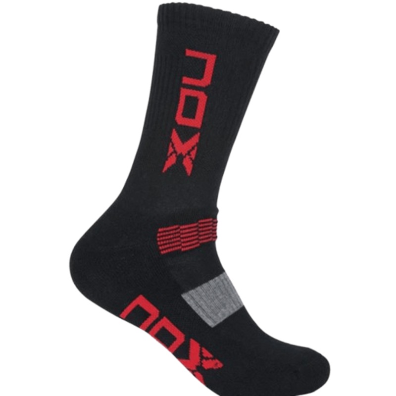 Long Nox Socks  Black/Red Logo (39-45)