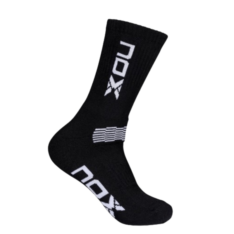 Long Nox Socks Negro/Blanco  Logo (39-45)