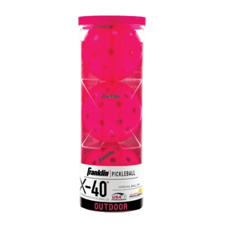 PICKLEBALL 10.1 PCKLBL X-40 3 PK OPTIC PINK